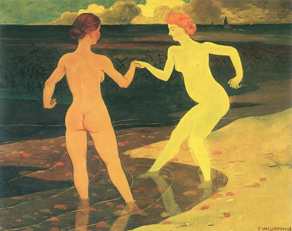 Félix Vallotton - 279, Donna con cameriera che fa il bagno